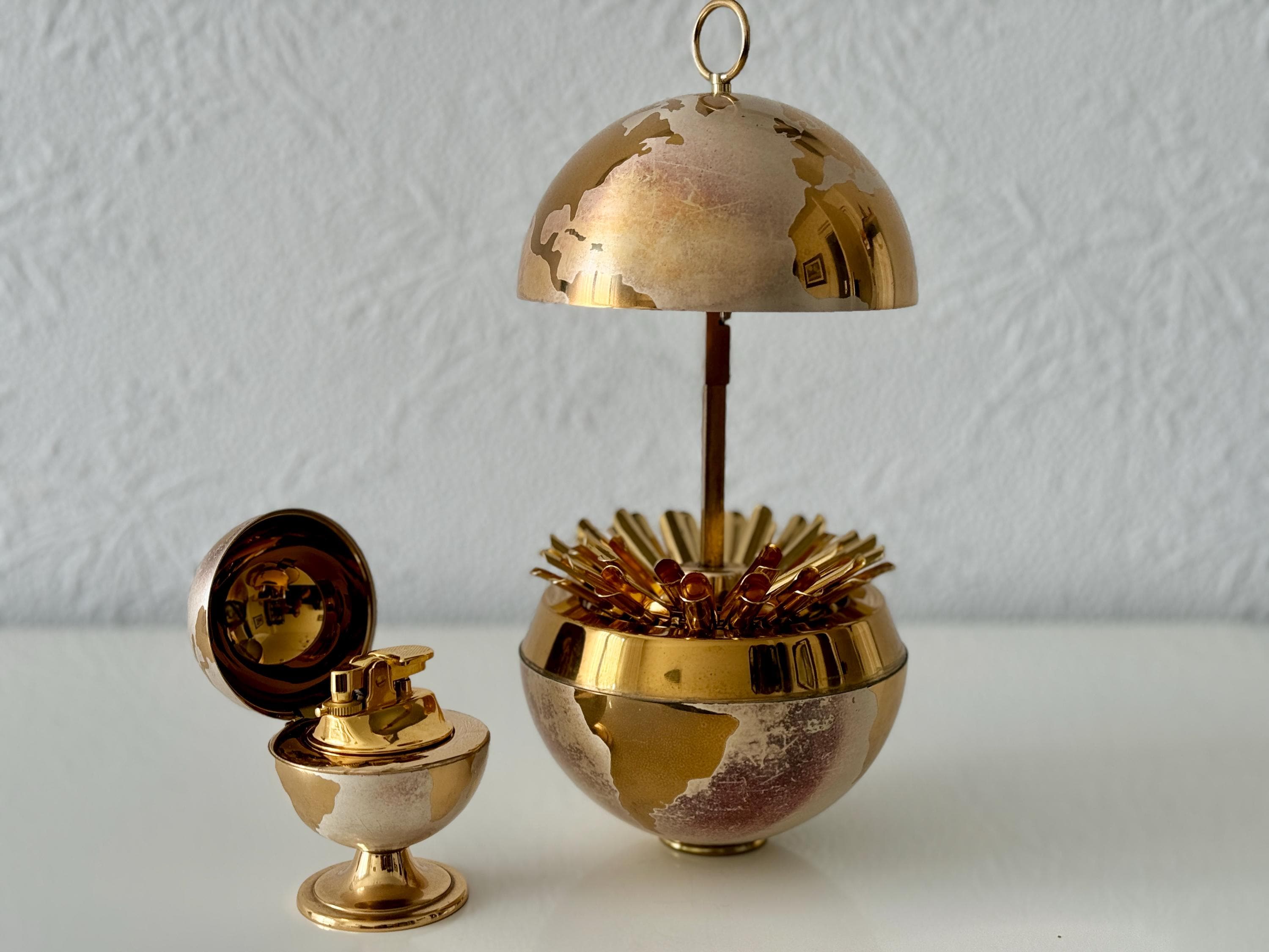 Vintage Globe Cigarette Dispenser and Lighter Cigarette Dispenser