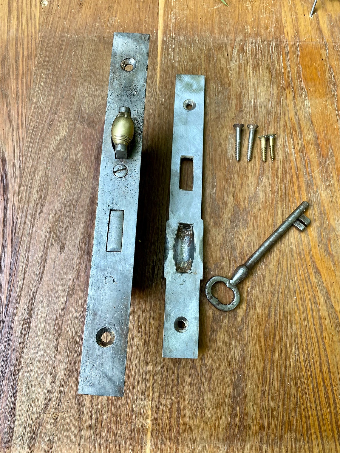 Antique Iron Door Lock With Key and Hardware Old Fashion Lock Etsy UK