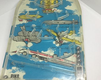 Vintage Piko Pinball Game: DDR Germany Aviation Retro Toy