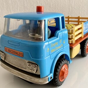Vintage Singing Ol'MacDonald's Farm Truck TOMY JAPAN tin litho Tin vehicle