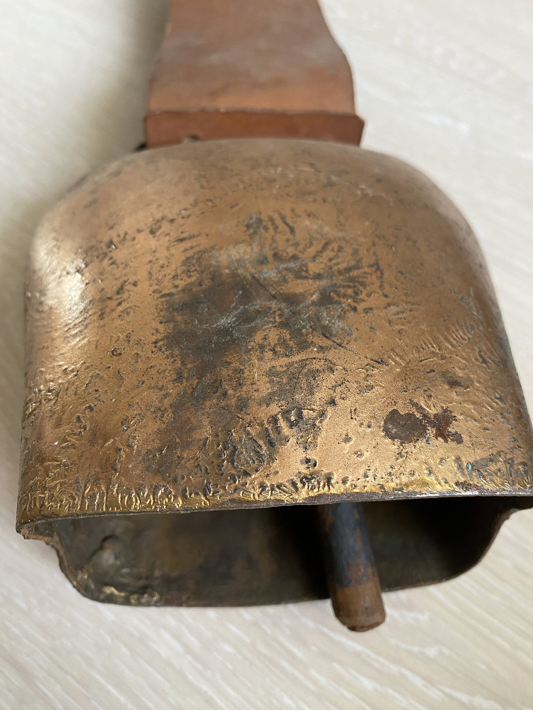 Vintage Swiss Cow Bell Rustic Bell Goat Bell With Leather Etsy