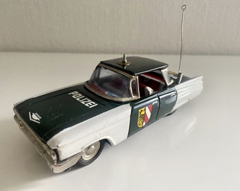 Vintage Japan Tin Litho Friction Toy ICHIKO Tin Highway Patrol Police Car 64247 Made In Japan Inertial vehicle lot 3