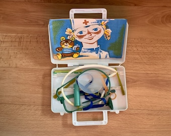 Vintage Red Cross Kid&#39;s Toy First Aid Kit: Dr. Aibolit, 90s
