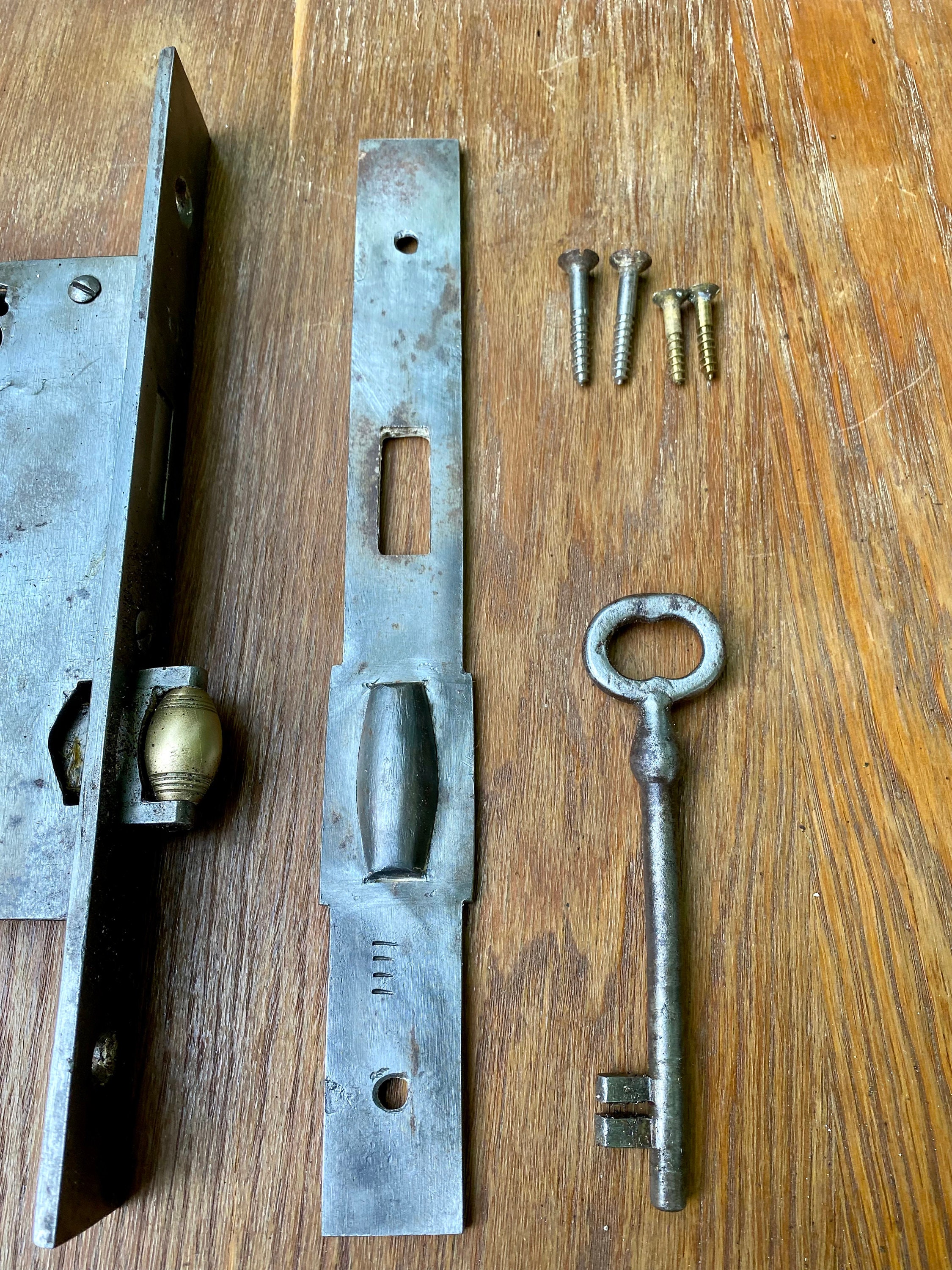 Antique Iron Door Lock With Key and Hardware Old Fashion Lock Etsy UK