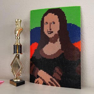 Wzór na pikselową grafikę „Mona Lisa” – rękodzieło DIY – PDF (do pobrania w wersji cyfrowej)