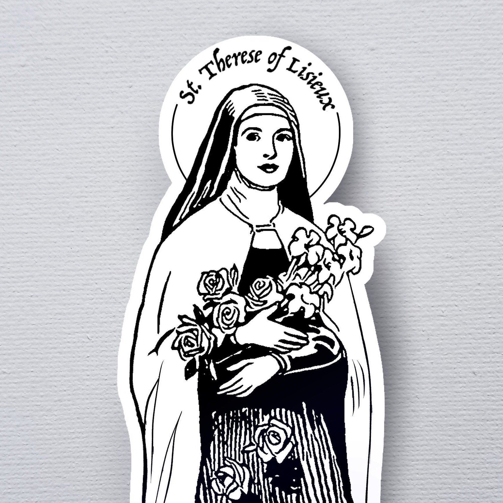 Saint Therese Vinyl Sticker the Little Flower Estampa - Etsy