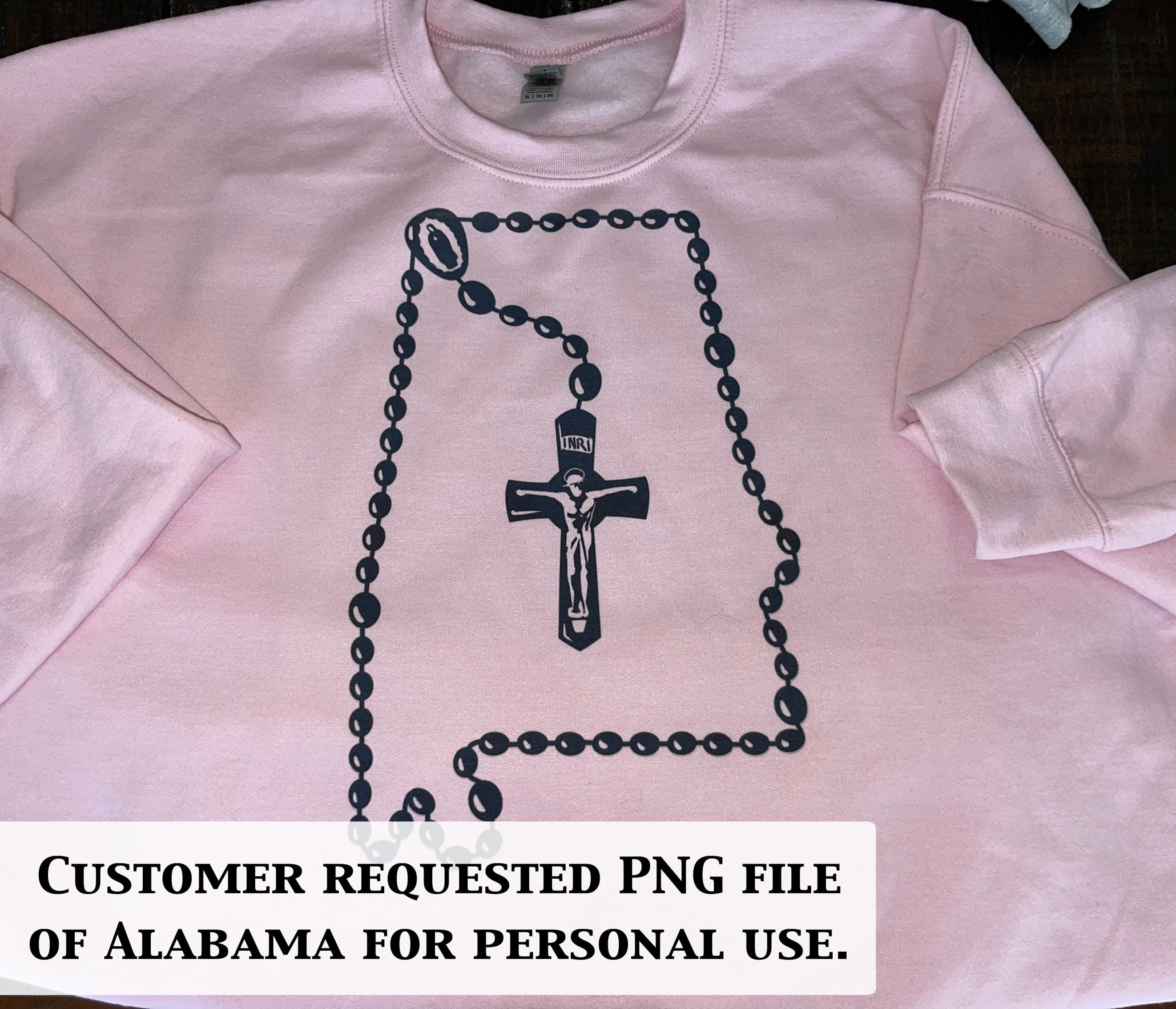 State Map Catholic Rosary T-shirt, Texas Michigan Wisconsin and
