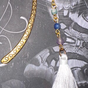 Rainbow Bookmark, Beaded Bookmark, Metal Bookmark, Decorative Bookmark, Bronze Hook Bookmark