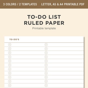 TO-DO LIST, Printable To-Do list, Daily To-Do's, To-Do checklist, Printable Lits, Task List, To-Do Letter, To-Do A5, To-Do A4