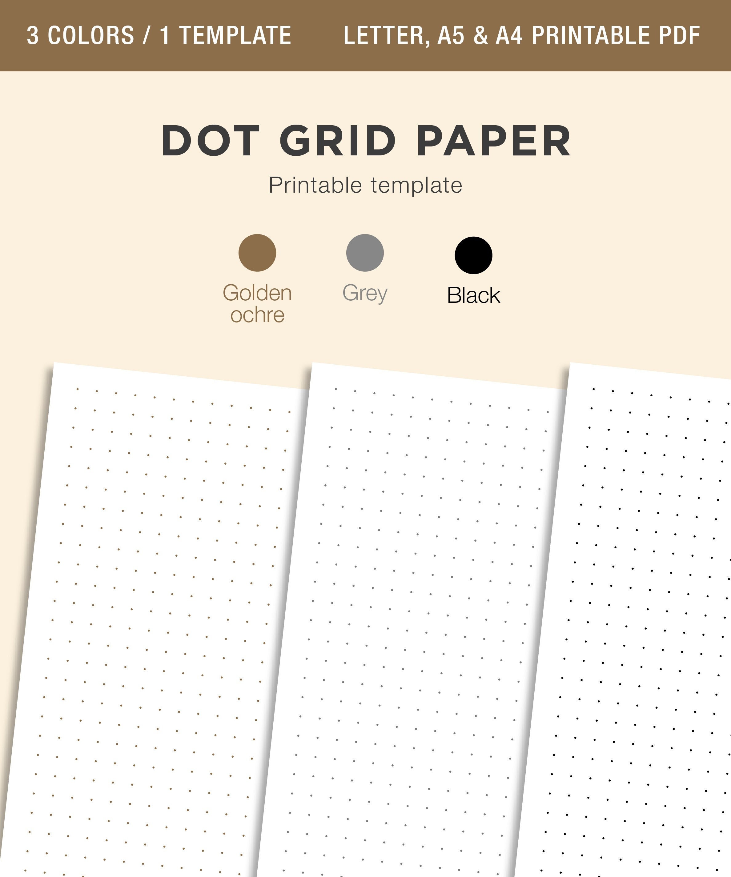 Printable 1/4 Inch Dot Grid Paper for A4 Paper