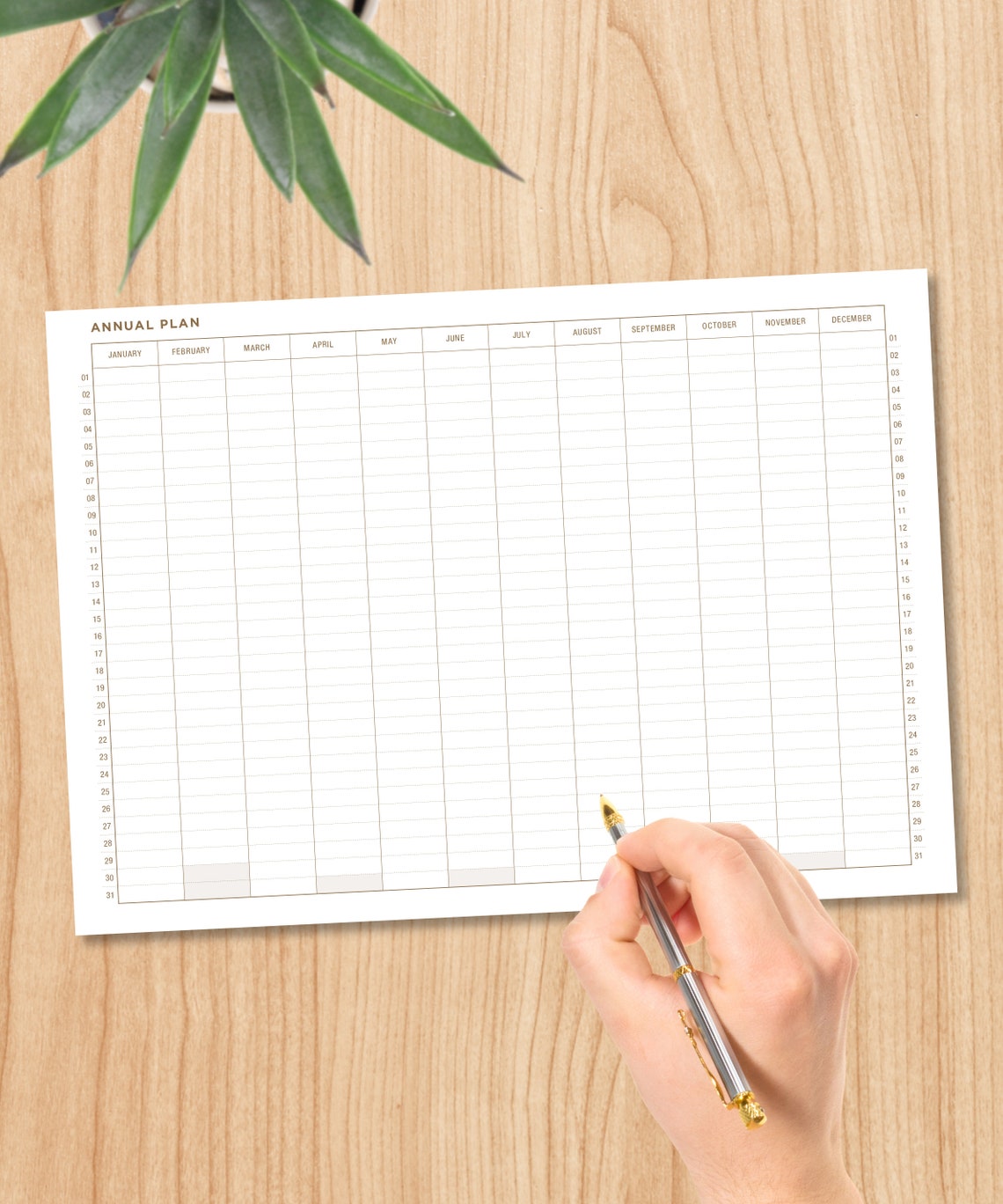 Annual Plan Printable, Annual Planner Template, Annual Reminder, Annual ...