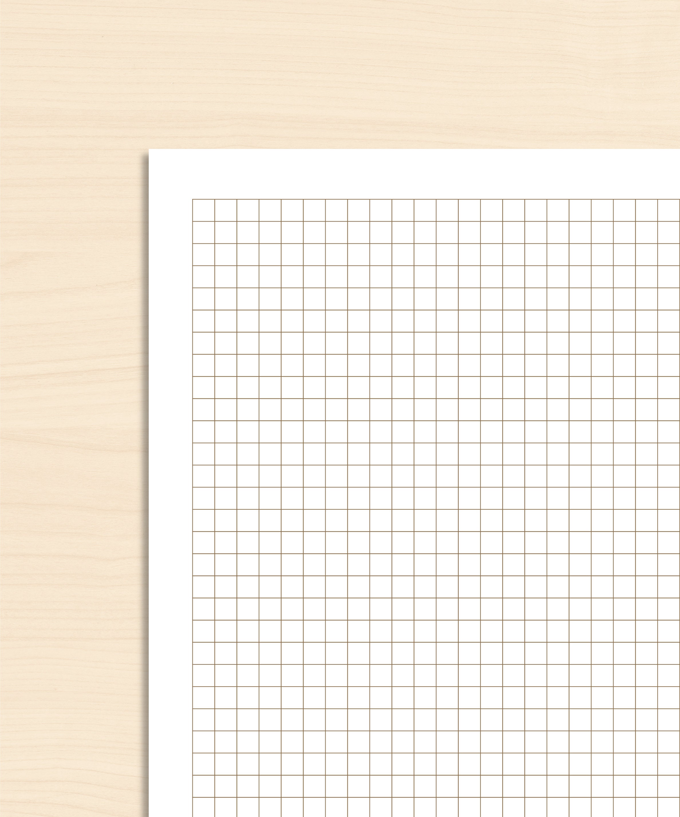 BULLET JOURNAL Graph Paper, Printable Graph Paper Numbered Pages, Square Grid Paper, 5mm Square