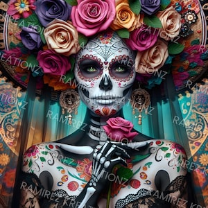 Catrina / Dia De Los Muertos / Sublimation / Digital Art / PNG / Digital Art