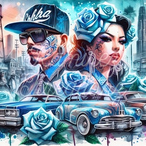 Chicano Love / Cholo Love / Lowriders / Digital Art / PNG / RGB