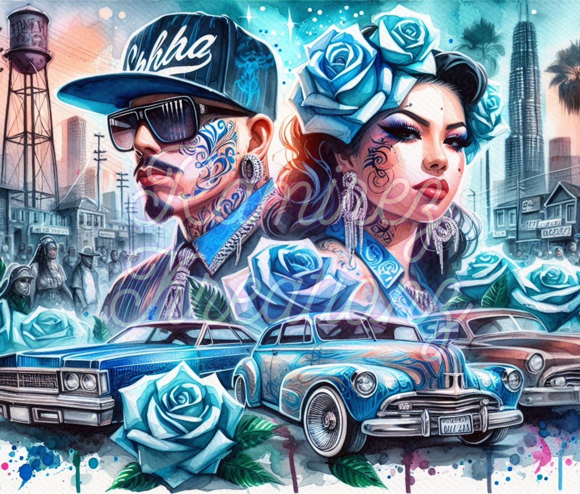 Chicano Love / Cholo Love / Lowriders / Digital Art / PNG