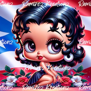 Puerto Rico Betty / Puertorriqueño / Bandera de Puerto Rico / Archivo digital / PNG