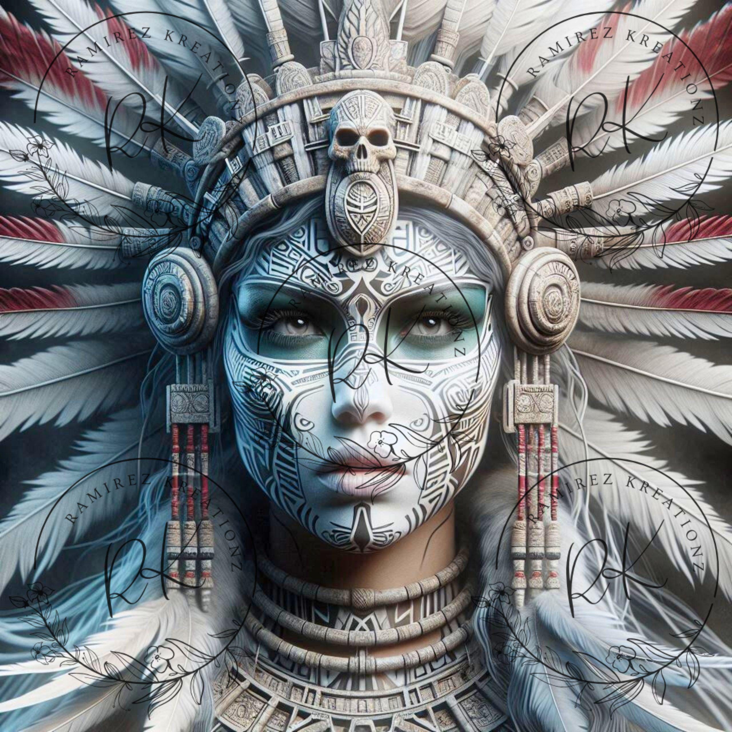 Aztec Princess / Aztec / Digital Art / PNG / Sublimation / DTF Print - Etsy