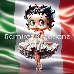 Italian Betty Tumbler Wrap / Digital File / PNG