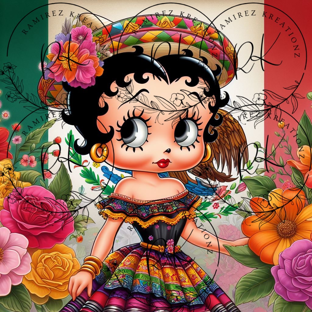 Mexican Betty Digital PNG - Etsy