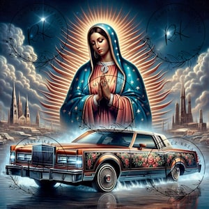 Lincoln Continental Mark V &#39;79 Lowrider / Chicano Art / Lowrider Art / Digital Art / PNG / Sublimation / DTF Print