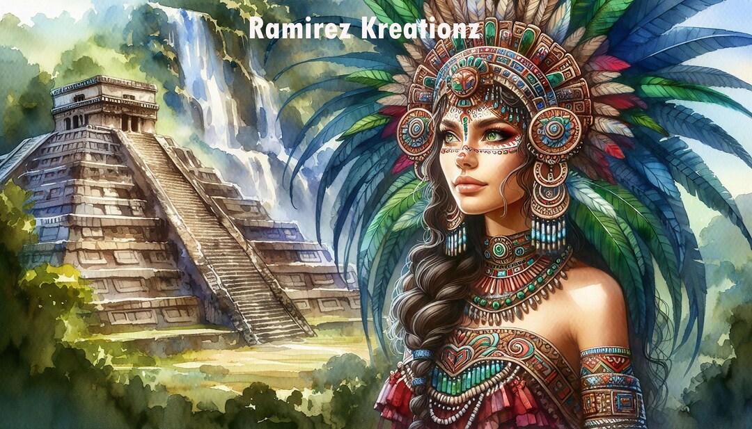 Aztec Princess / Digital Art / PNG / Sublimation / DTF - Etsy