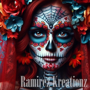 Catrina / Dia De Los Muertos / PNG / Sublimation / Digital Art