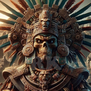 Azteekse krijger / Azteekse / digitale kunst / png / sublimatie / DTF-afdruk