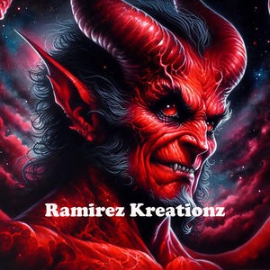Satan / Lucifer / Djävulen / Digital konst / PNG / Sublimering