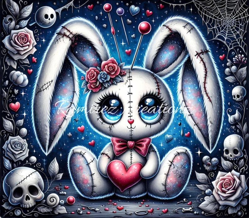 Stuffed Rabbit Skull Bunny Voodoo / Voodoo / Digital Art / PNG / Sublimation - Etsy
