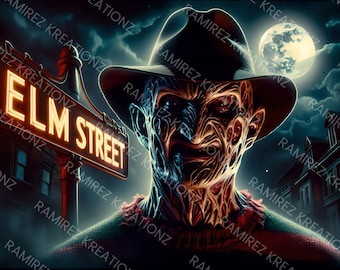 Horror Character / Digital Art / PNG / Sublimation / 80s horror