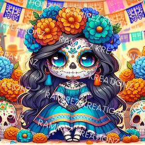 Catrina / Digital Art / Sublimation / PNG / Diade los muertos