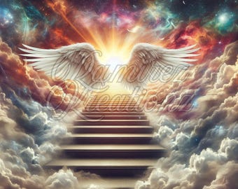 Memorial / In Memory / Angel Wings / Digital Art / PNG / Sublimation / DTF Print
