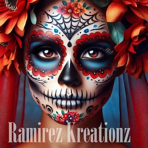 Catrina / Dia De Los Muertos / Digital Art / PNG / Sublimation