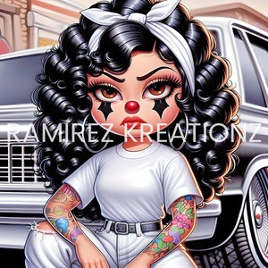 Chola / Lowrider chola / payasa chola / sublimation / digital art / png