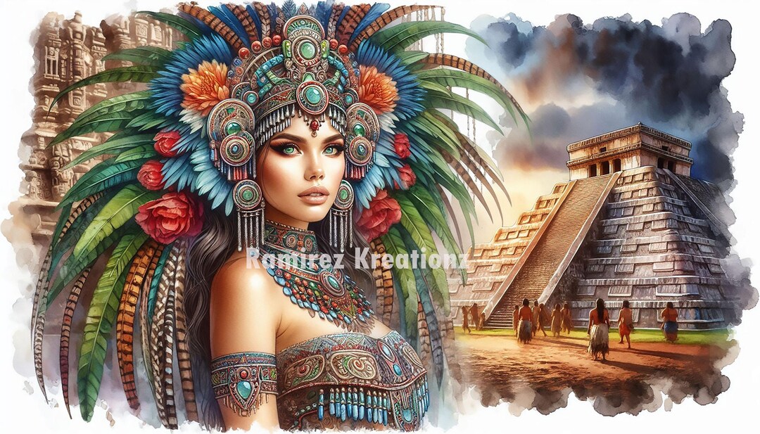 Aztec Princess / Digital Art / PNG / Sublimation / DTF - Etsy