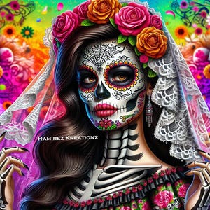 Catrina / Day of the Dead / Dia de los muertos / digital art / png / sublimation
