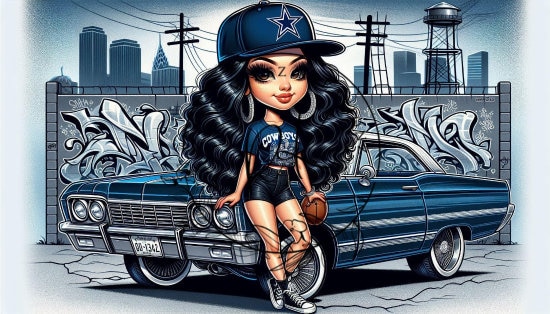 Cowboys Fan/ Football/ Chicana / Lowrider - Etsy