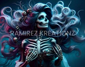 Mermaid Princess / Digital Art / PNG / Sublimation