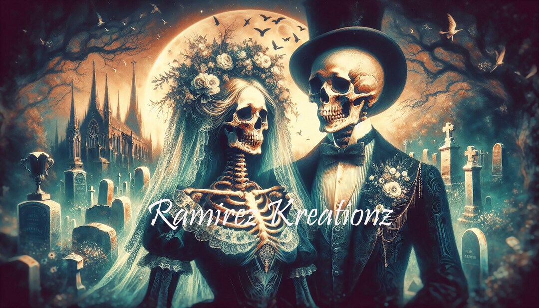 Skeleton Couple / Halloween / Skeletons / Digital Art / PNG ...