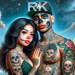 Chicano Couple / Cholo / Chola / Digital Art / PNG / Sublimation / Digital Art