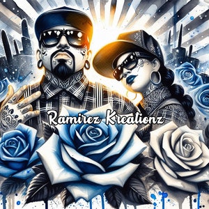 Cholo love / chicano art / gangsters / cholos/ digital file / png