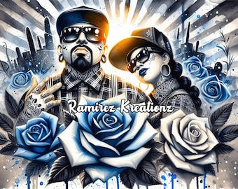 Cholo love / chicano art / gangsters / cholos/ digital file / png