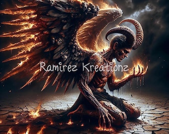 Fallen Angel / Lucifer / Satan / The Devil / Evil Image / Dark / Hell / Digital File