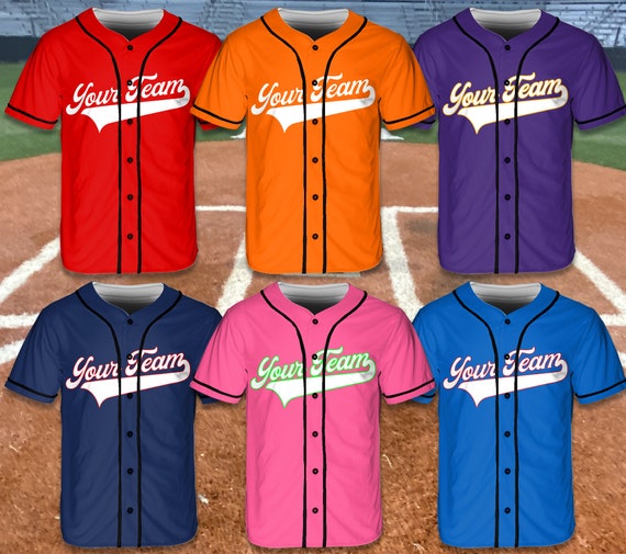 Custom Request Color Personalization Baseball Jersey Etsy