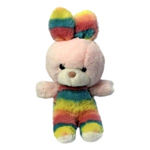 Applause 1984 Vintage Bunny Rabbit 12” Plush Rainbow Pink Stuffed Animal RARE
