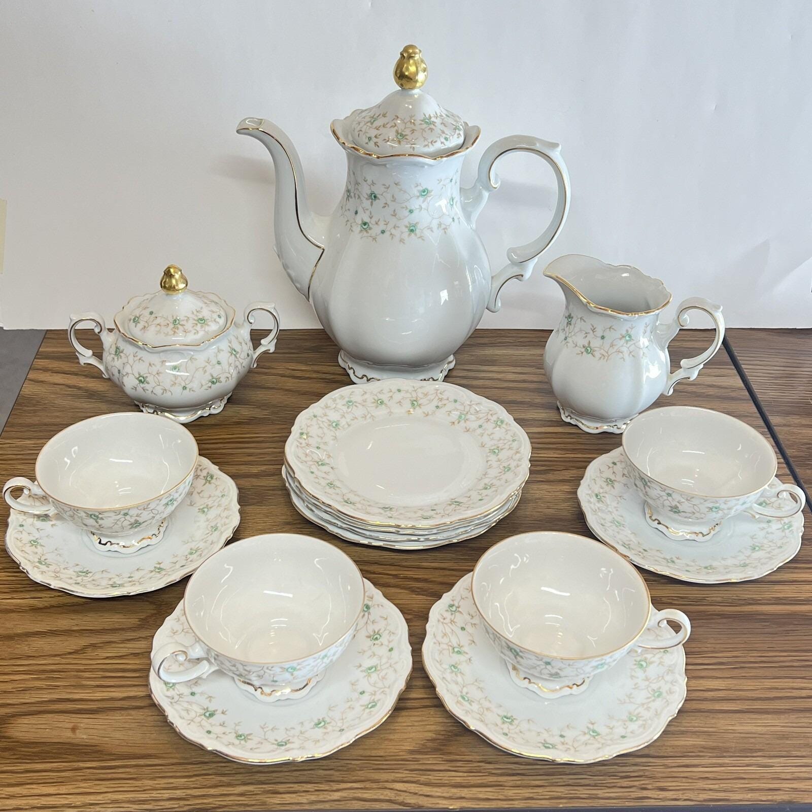 Vintage Mitterteich Bavaria Lady Patricia Germany Tea Coffee Set 13 ...