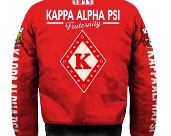 cream kappa alpha psi bomber jacket