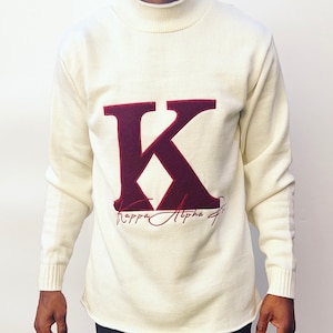 Kappa Alpha Psi Embroidery Cream Sweater
