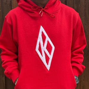 Nupe Kave Exklusive Kappa Alpha Psi Chenille Embroidery Hoodie - Red / White