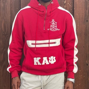 Nupe Kave Exklusive Kappa Alpha Psi Embroidery Hoodie - Crimson & Cream